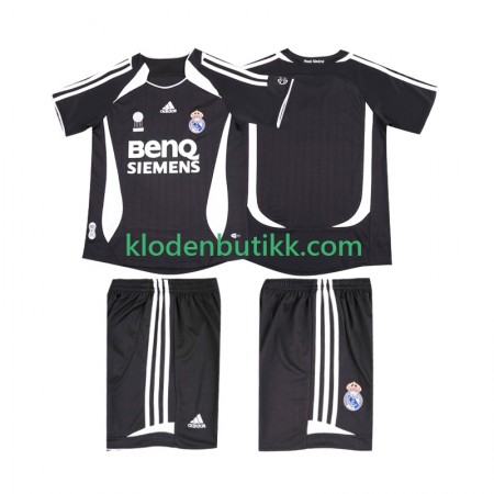 Real Madrid 2006 2007 Barn Retro Borte Fotballdrakt Kortermet